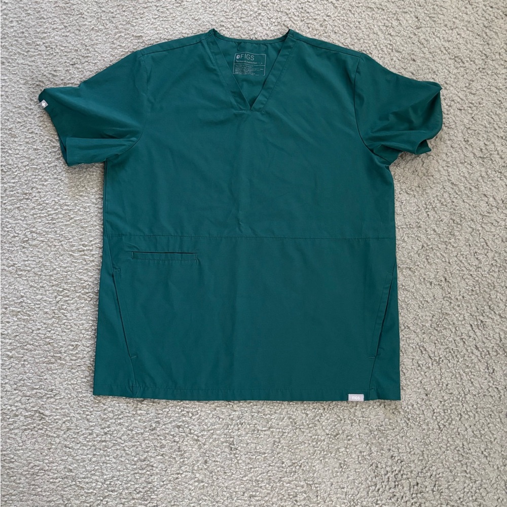 Men’s Large FIGS Amazon Green scrub top